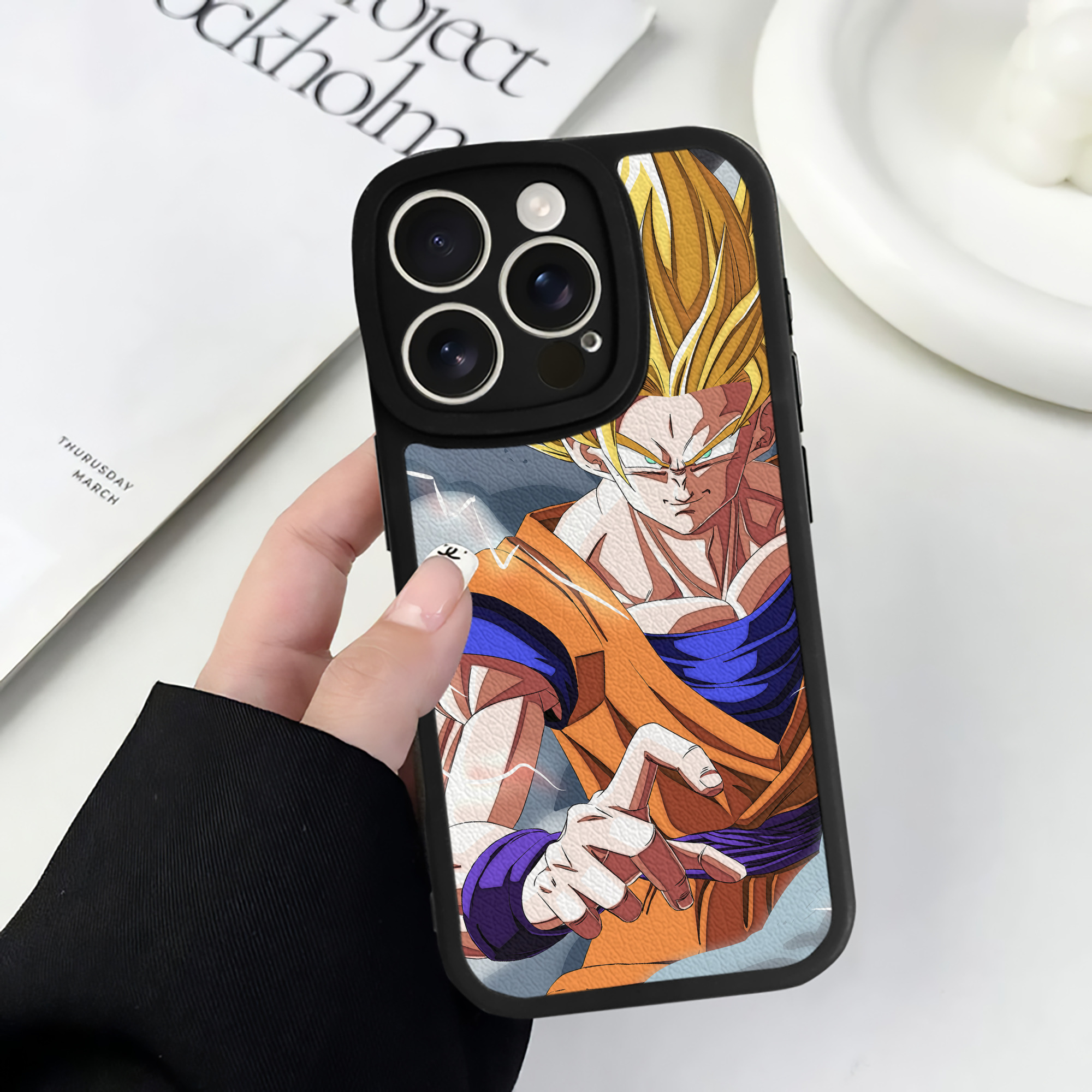 （画像用） ドラゴンボール DRAGON BALL 【iPhone 16シリーズ対応】シリコンスマホケース（レザー調） 材質：シリコン